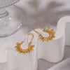 Wholesale Women's Geometric Stainless Steel Earrings With Vacuum Real Gold Plating In Pvd Furnace