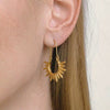 Wholesale Women's Geometric Stainless Steel Earrings With Vacuum Real Gold Plating In Pvd Furnace