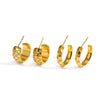 Wholesale Women's Geometric Stainless Steel Earrings With Vacuum Real Gold Plating In Pvd Furnace