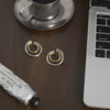 Wholesale Women's Geometric Stainless Steel Earrings With Vacuum Real Gold Plating