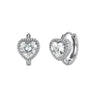 Wholesale Women's Geometric Stainless Steel Earrings With Zircon Encrusted And 18K Plated
