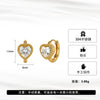 Wholesale Women's Geometric Stainless Steel Earrings With Zircon Encrusted And 18K Plated