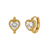Wholesale Women's Geometric Stainless Steel Earrings With Zircon Encrusted And 18K Plated