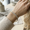 Wholesale Women's Geometric Stainless Steel Electroplated 5A Zircon Spliced Chain Light Luxury Bracelet