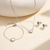 Wholesale Women's Geometric Stainless Steel Electroplated Accessories Set Including Bracelets Necklaces And Earrings