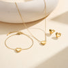 Wholesale Women's Geometric Stainless Steel Electroplated Accessories Set Including Bracelets Necklaces And Earrings