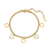 Wholesale Women's Geometric Stainless Steel Electroplated Accessories Set Of Bracelets Necklaces And Earrings