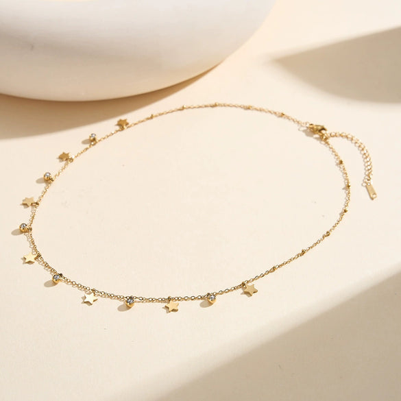 Wholesale Women's Geometric Stainless Steel Electroplated Accessories Set Of Bracelets Necklaces And Earrings