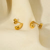 Wholesale Women's Geometric Stainless Steel Electroplated And High Polished Water Drop Earrings