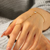 Wholesale Women's Geometric Stainless Steel Electroplated Bracelet And Finger Chain Jewelry