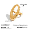 Wholesale Women's Geometric Stainless Steel Electroplated Bracelet And Ring Jewelry