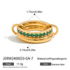 Wholesale Women's Geometric Stainless Steel Electroplated Bracelet And Ring Jewelry