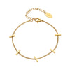 Wholesale Women's Geometric Stainless Steel Electroplated Bracelet In French Minimalist Style
