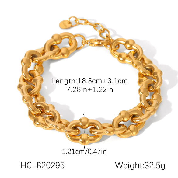Wholesale Women's Geometric Stainless Steel Electroplated Bracelet In Ins Style