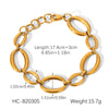 Wholesale Women's Geometric Stainless Steel Electroplated Bracelet In Ins Style