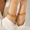 Wholesale Women's Geometric Stainless Steel Electroplated Bracelet In Ins Style