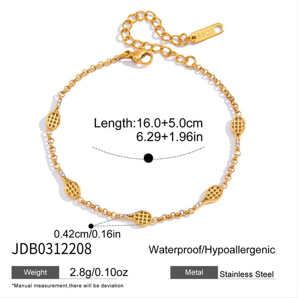 Wholesale Women's Geometric Stainless Steel Electroplated Bracelet Jewelry