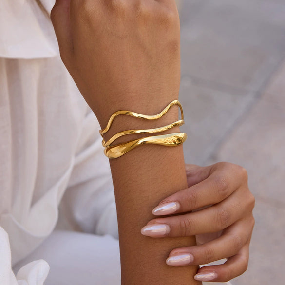 Wholesale Women's Geometric Stainless Steel Electroplated Bracelet Jewelry