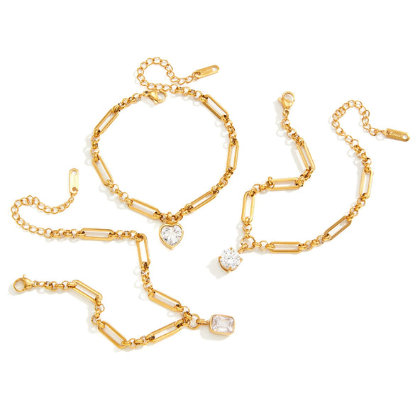 Wholesale Women's Geometric Stainless Steel Electroplated Bracelet Jewelry