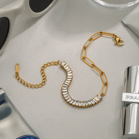 Wholesale Women's Geometric Stainless Steel Electroplated Bracelet Jewelry