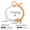 Wholesale Women's Geometric Stainless Steel Electroplated Bracelet Jewelry