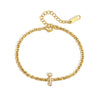 Wholesale Women's Geometric Stainless Steel Electroplated Bracelet Light Luxury Niche Stackable Jewelry