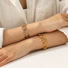 Wholesale Women's Geometric Stainless Steel Electroplated Bracelet Light Luxury Simple Jewelry