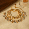 Wholesale Women's Geometric Stainless Steel Electroplated Bracelet Light Luxury Simple Jewelry