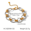 Wholesale Women's Geometric Stainless Steel Electroplated Bracelet Light Luxury Simple Jewelry