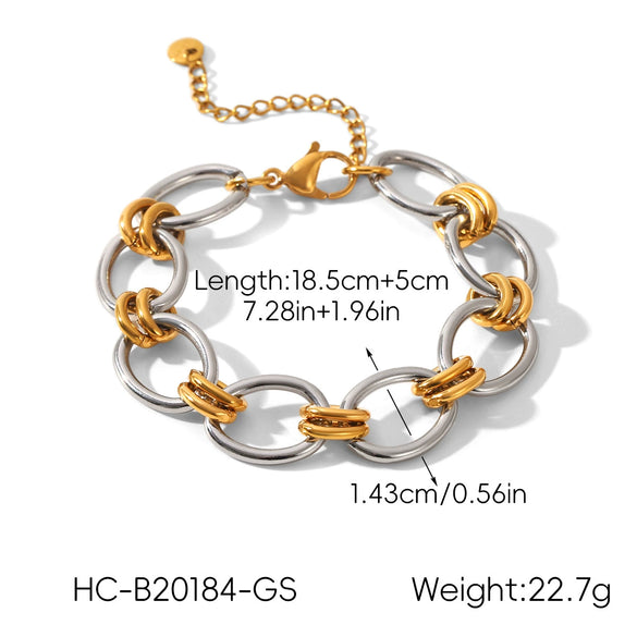 Wholesale Women's Geometric Stainless Steel Electroplated Bracelet Light Luxury Simple Jewelry