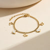 Wholesale Women's Geometric Stainless Steel Electroplated Bracelet With Butterfly Design Cuban Chain