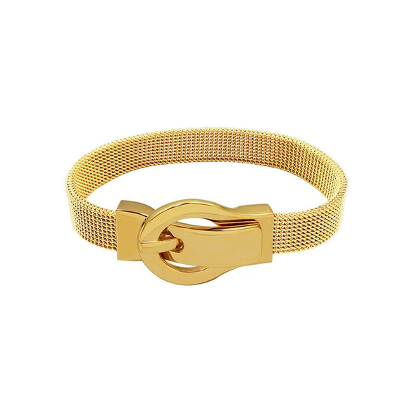 Wholesale Women's Geometric Stainless Steel Electroplated Bracelet With Magnetic Clasp