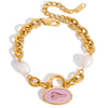 Wholesale Women's Geometric Stainless Steel Electroplated Bracelet With Original Design