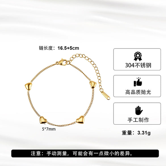 Wholesale Women's Geometric Stainless Steel Electroplated Bracelet With Original Design