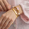 Wholesale Women's Geometric Stainless Steel Electroplated Bracelet With Original Design