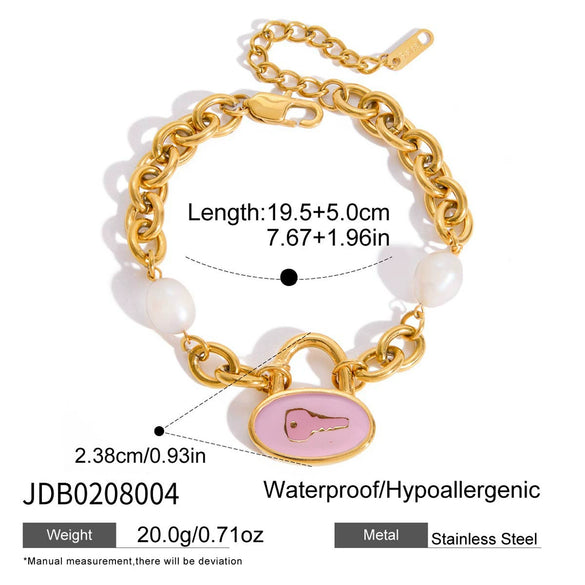 Wholesale Women's Geometric Stainless Steel Electroplated Bracelet With Original Design