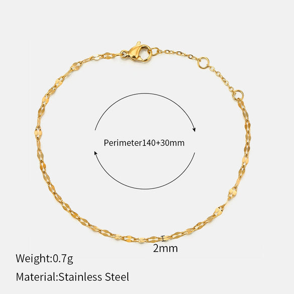 Wholesale Women's Geometric Stainless Steel Electroplated Bracelet