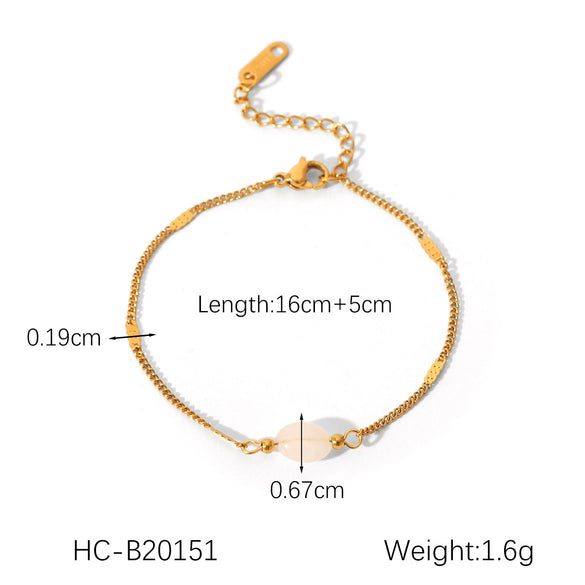 Wholesale Women's Geometric Stainless Steel Electroplated Bracelet