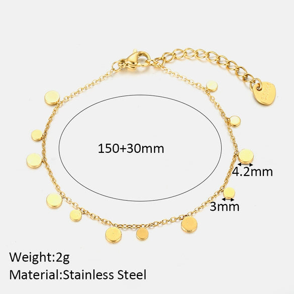 Wholesale Women's Geometric Stainless Steel Electroplated Bracelet