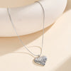 Wholesale Women's Geometric Stainless Steel Electroplated Calendering Chain Heart Pendant Clavicle Chain
