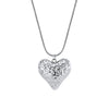 Wholesale Women's Geometric Stainless Steel Electroplated Calendering Chain Heart Pendant Clavicle Chain
