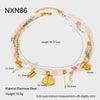 Wholesale Women's Geometric Stainless Steel Electroplated Clavicle Chain Necklace With Fish Tail And Starfish Pendant