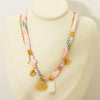 Wholesale Women's Geometric Stainless Steel Electroplated Clavicle Chain Necklace With Fish Tail And Starfish Pendant