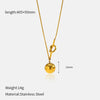 Wholesale Women's Geometric Stainless Steel Electroplated Clavicle Chain Necklace
