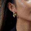 Wholesale Women's Geometric Stainless Steel Electroplated Cring Earrings