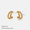 Wholesale Women's Geometric Stainless Steel Electroplated Cshaped Earrings Luxury Jewelry