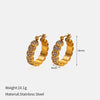 Wholesale Women's Geometric Stainless Steel Electroplated Cshaped Earrings Luxury Jewelry