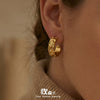Wholesale Women's Geometric Stainless Steel Electroplated Cshaped Earrings Niche Design