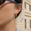 Wholesale Women's Geometric Stainless Steel Electroplated Cshaped Earrings
