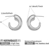 Wholesale Women's Geometric Stainless Steel Electroplated Cshaped Minimalist Open Earrings